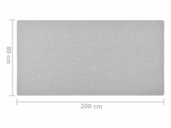 Garden Furniture Pelle Alfombra de pasillo 80x200 cm Gris claro Outlet