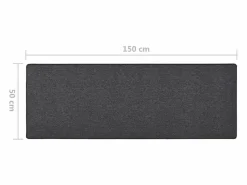 Garden Furniture Pelle Alfombra de pasillo 50x150 cm Gris antracita Online