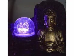 Pequeña fuente de resina de interior con Buda Theravada de LED^Zen Arôme Sale