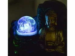 Pequeña fuente de resina de interior con Buda Theravada de LED^Zen Arôme Sale