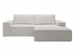 Pequeño Sofá cama rinconera derecha de pana AMELIA^Vente-unique Best