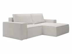 Pequeño Sofá cama rinconera derecha de pana AMELIA^Vente-unique Best