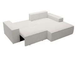 Pequeño Sofá cama rinconera derecha de pana AMELIA^Vente-unique Best