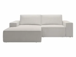 Pequeño Sofá cama rinconera izquierda de pana color AMELIA^Vente-unique Outlet