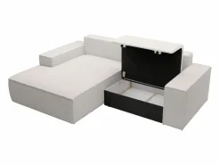 Pequeño Sofá cama rinconera izquierda de pana color AMELIA^Vente-unique Outlet