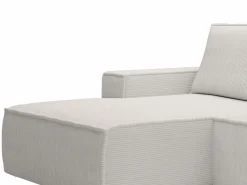 Pequeño Sofá cama rinconera izquierda de pana color AMELIA^Vente-unique Outlet