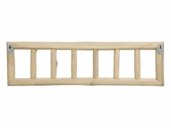 Vente-unique Perchero|Perchero 6 ganchos de madera de teca - Ancho 70 x Prof. 11 x Alt. 20 cm - Color: natural - LIPALIA