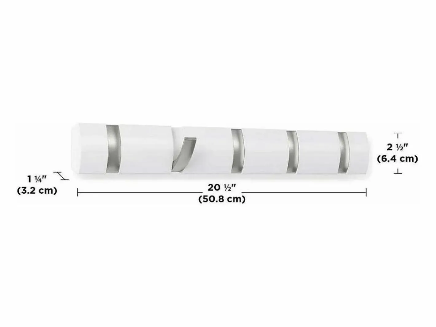 Umbra Perchero abatible 5 ganchos Blanco Hot