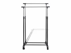 Mueble Perchero|Perchero ajustable para ropa 4 ruedas 2 barras ES612326