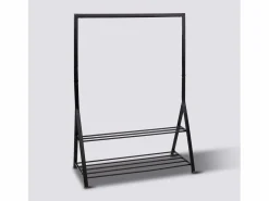 Five Perchero Burro Artemis Barra y 2 Estantes 121x167 cm Negro Sale