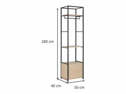 Perchero cerrado de madera y metal W50 x H200 cm JUNIO^ Clearance
