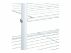 Perchero con barra para colgar 2 compartimentos para guardar zapatos y botas 162 cm metal blanco 13_0002133_2^Helloshop26 Outlet