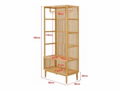 Helloshop26 Perchero de bambú 185 x 80 x 45 cm natural 03_0008145 Marru00f3n Discount