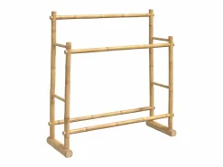 Burro Para Ropa|Perchero de bambú 100x30x100 cm con 2 barras para colgar, estable, duradero y multifuncional