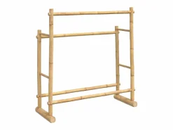 Burro Para Ropa|Perchero de bambú 100x30x100 cm con 2 barras para colgar, estable, duradero y multifuncional
