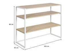 Perchero de buhardilla KADRA 100x85cm con estantes Blanco Online