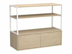 Perchero de buhardilla KADRA de 100 x 85 cm con armario y cajones^ Discount