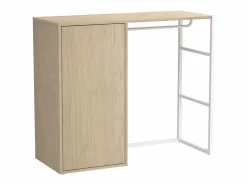 Burro Para Ropa|Perchero de buhardilla KADRA de 100 x 85 cm con armario y mueble de almacenaje