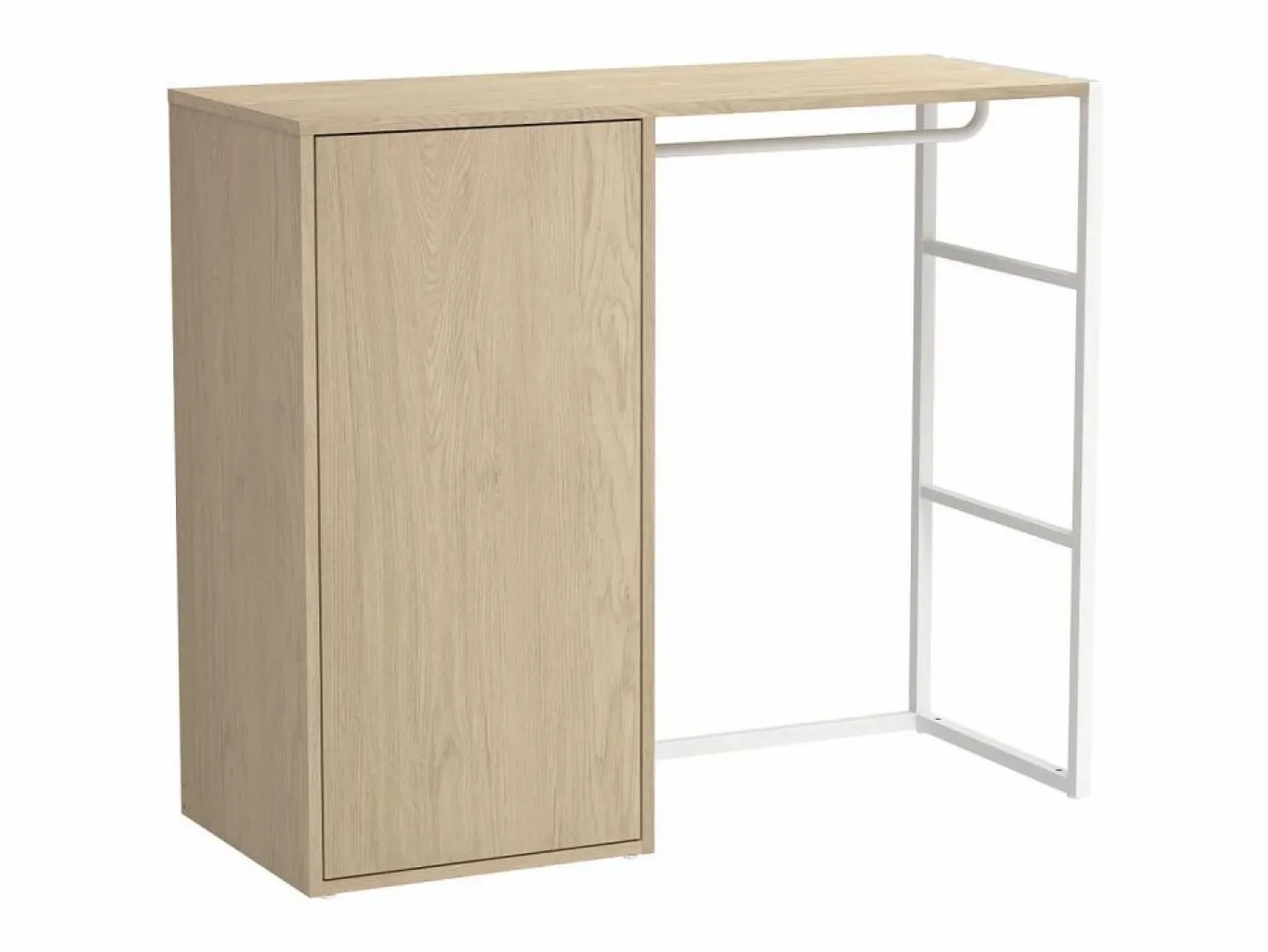 Burro Para Ropa|Perchero de buhardilla KADRA de 100 x 85 cm con armario y mueble de almacenaje