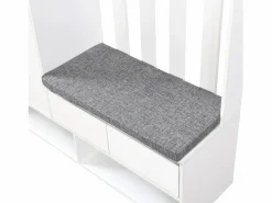 Perchero de entrada con banco acolchado, 4 ganchos y espacio de almacenamiento^OKWISH Clearance