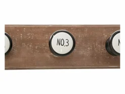 Atmosphera Perchero|Perchero de madera con 6 ganchos 66.3 x 8.5 x 9 cm