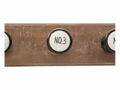 Atmosphera Perchero|Perchero de madera con 6 ganchos 66.3 x 8.5 x 9 cm