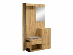 OKWISH Perchero|Perchero de madera con banco para zapatos, espejo y paragüero - para pasillos y entradas