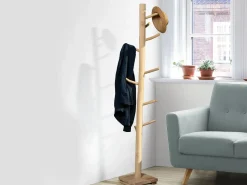Vente-unique Perchero|Perchero de madera de teca - Color: natural - LIPALIA