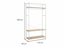 Armario Abierto, Vestidor|Perchero de madera y metal 110x200cm JUNE