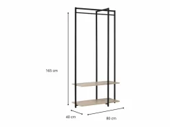 Perchero de madera y metal W80 x H165 cm CROSS^ Online