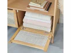 Perchero de madera y ratán A110 x A165 cm ARKA Roble Color natural claro Online