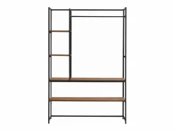 Perchero de metal y MDF 180 x 120 x 40 cm efecto nogal 03_0008134^Helloshop26 Hot
