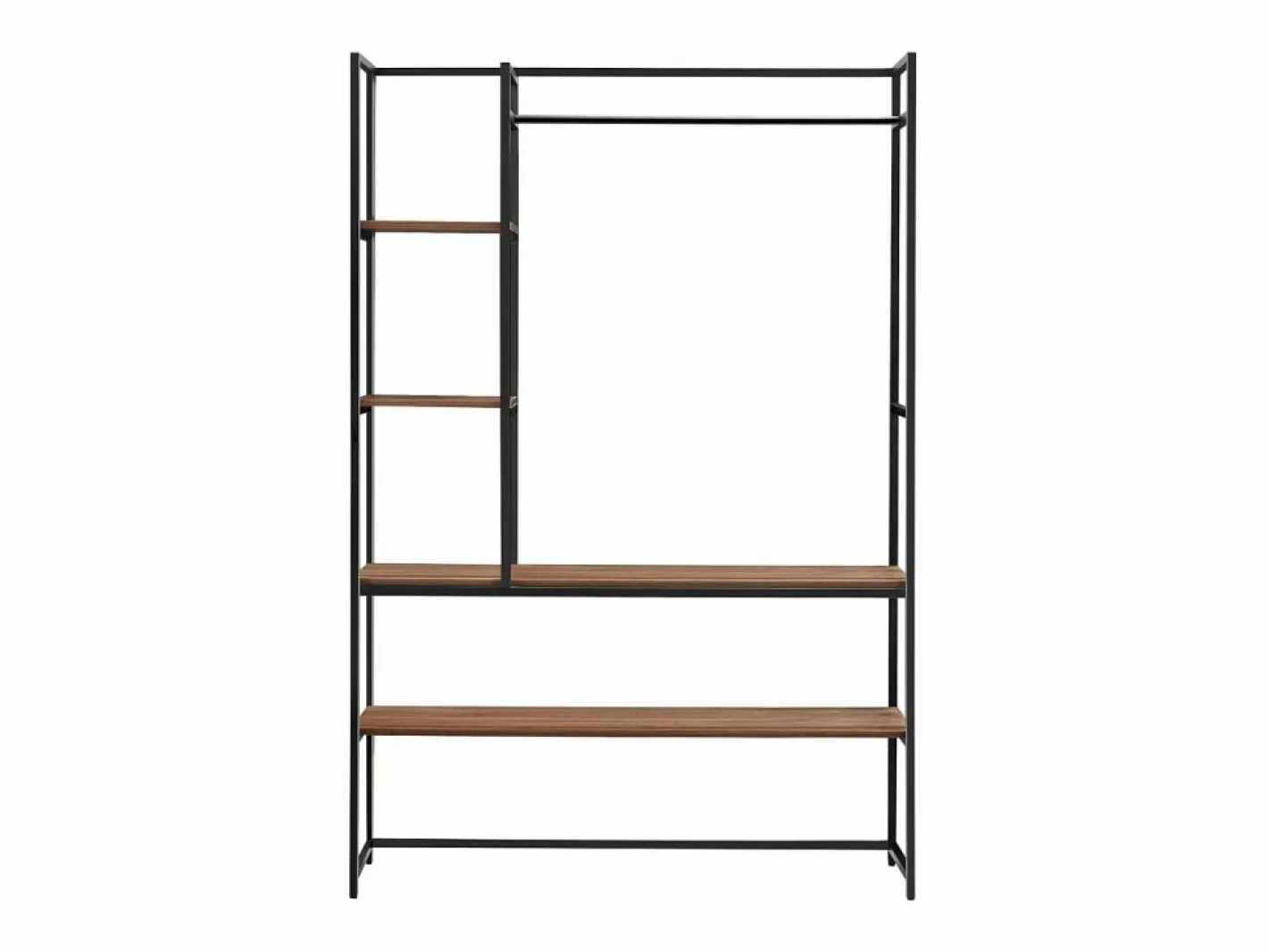 Perchero de metal y MDF 180 x 120 x 40 cm efecto nogal 03_0008134^Helloshop26 Hot