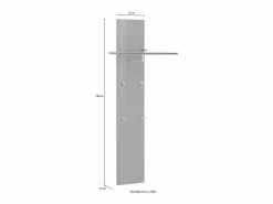 Perchero de pared 4 ganchos estante vestíbulo diseño moderno Magic Jako Ardesia^Web furniture Outlet
