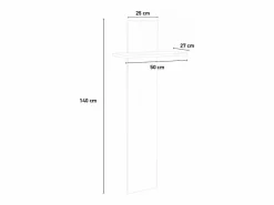 Perchero de pared 4 ganchos estante vestíbulo diseño moderno Magic Jako Ardesia^Web furniture Outlet