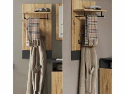 Vicco Perchero de pared antracita 44x25.6x83 selena Gris antracita Sale