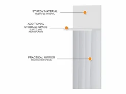 Vicco Perchero de pared 36x21.6x135 siri Blanco Online