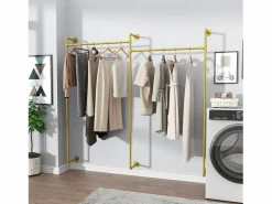 Burro Para Ropa|Perchero de pared de metal , barra para colgar ropa, 205x190cm