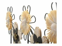 Perchero de Pared Flores 1, Marrón, 61x5,5x30,5 cm, Kendra Home Negro Sale