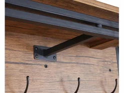 Perchero de pared -A27 Estructura 3D, Aspecto roble salvaje^MCW Best