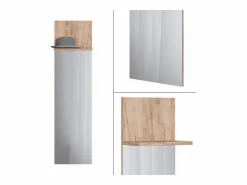 Perchero de pared roble dorado 36x21.6x135 siri^Vicco New
