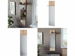 Perchero de pared roble dorado 36x21.6x135 siri^Vicco New