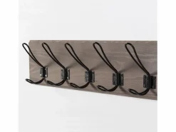 VS Venta-stock Perchero de pared Xica de madera Gris
