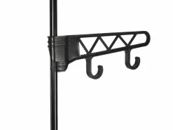 Perchero de ropa acero y textil no tejido 55x28,5x175 cm ES847809 Negro