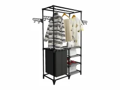 Mueble Perchero|Perchero de ropa de acero y textil no tejido 87x44x158 cm ES839718