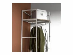 Perchero esquinero de madera y metal JUNE 70x200cm Blanco Clearance