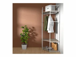 Perchero esquinero de madera y metal JUNE 70x200cm Blanco Clearance