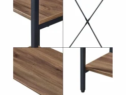 Helloshop26 Perchero Hvidovre 170 x 100 x 35 cm efecto madera 03_0008135 Negro New
