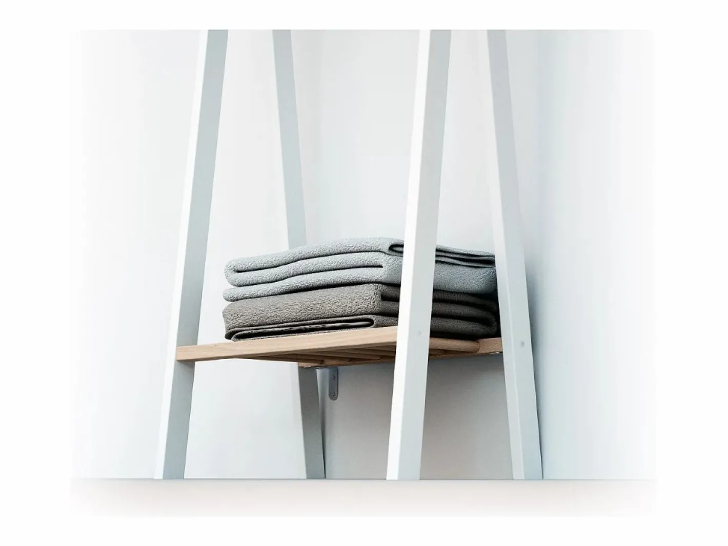 Perchero infantil HOOKI madera - Blanco/Haya Cruda - 50 x 30 x 130 cm^AT4 Outlet