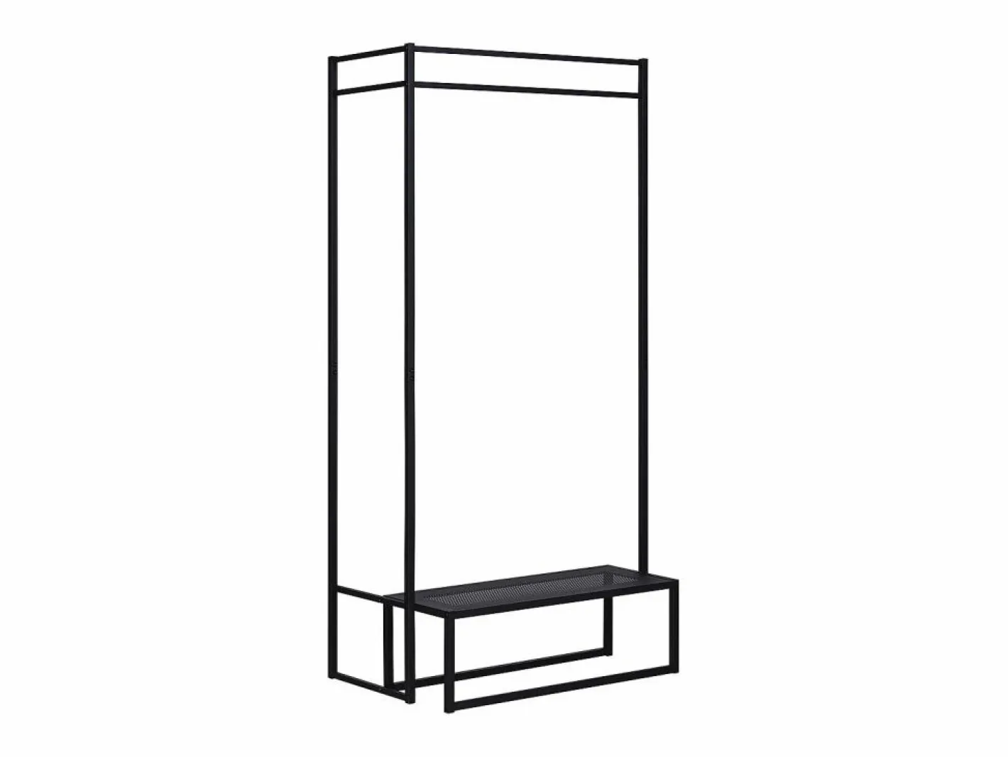 Perchero metálico 80 x 165 cm STRADA Negro Best
